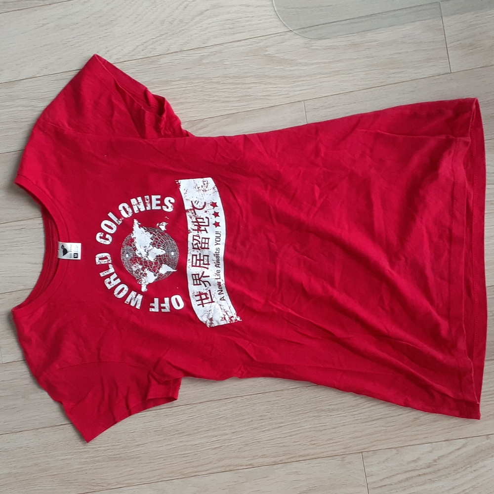 Off World Colonies | Blade Runner | Red Graphic Short Sleeve T-Shirt | M